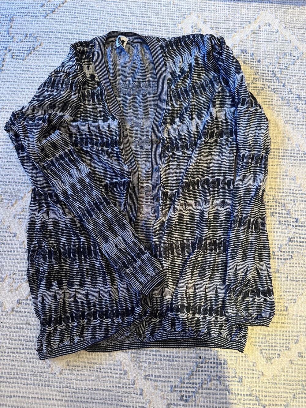 Missoni Black & Gray classic print Button Cardigan